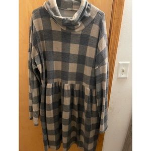 Haptics Women’s Long Sleeve Turtleneck Dress 3X